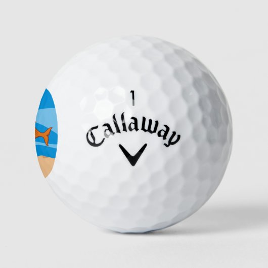Fisch und Köder in Liebe Golfball (Logo)
