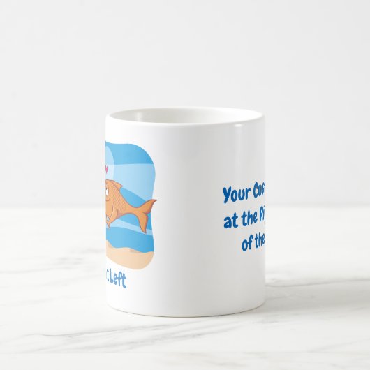 Fisch und Köder in Liebe Kaffeezubereitung Tasse (Mittel)