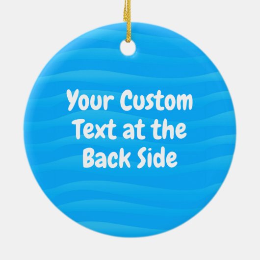 Fisch und Köder in Liebe Keramik Ornament (Hinten)