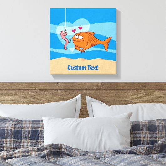 Fisch und Köder in Liebe, Leinwand (Insitu (Schlafzimmer))