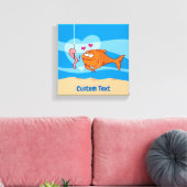 Fisch und Köder in Liebe, Leinwand (Insitu (Wohnzimmer))