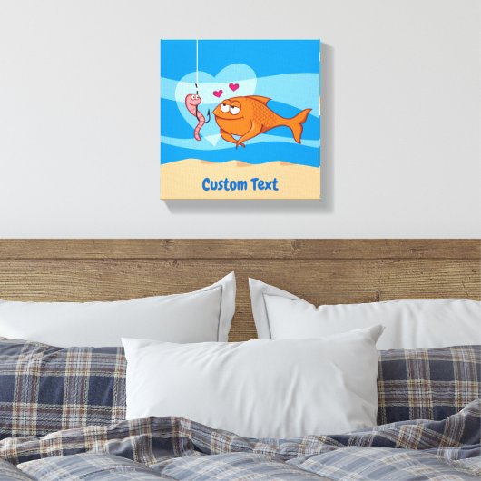 Fisch und Köder in Liebe, Leinwand (Insitu (Schlafzimmer))