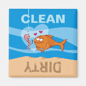 Fisch und Köder in Liebe Magnet (Vorne)