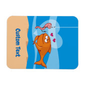 Fisch und Köder in Liebe Magnet (Horizontal)
