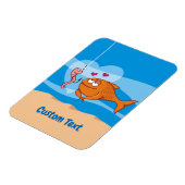 Fisch und Köder in Liebe Magnet (Linke Seite)