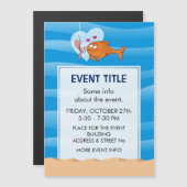 Fisch und Köder in Liebe Magnetkarte (Vorne/Hinten)