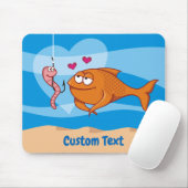 Fisch und Köder in Liebe Mousepad (Mit Mouse)