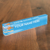 Fisch und Köder in Liebe Namensplakette (Seite)