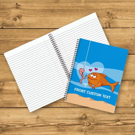 Fisch und Köder in Liebe Notizblock