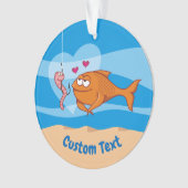 Fisch und Köder in Liebe Ornament (Vorderseite)