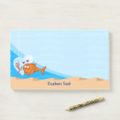 Fisch und Köder in Liebe Post-it Klebezettel (Auf Schreibtisch)