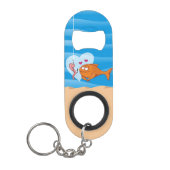 Fisch und Köder in Liebe Schlüsselanhänger Flasche Mini Flaschenöffner (Vorderseite)