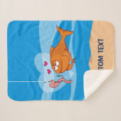 Fisch und Köder in Liebe Sherpadecke (Vorderseite (Horizontal))