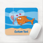 Fisch und Köder in Love-Mauspad Mousepad (Mit Mouse)