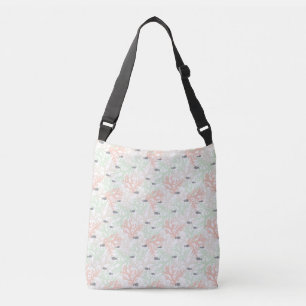 Fisch- und Korallenmuster Tote Bag Tragetaschen Mit Langen Trägern