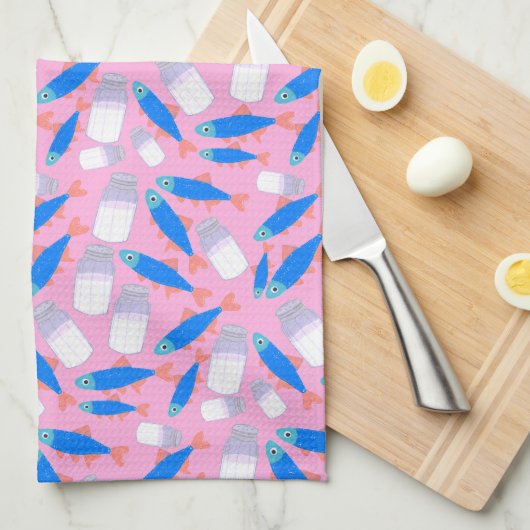 Fisch und Salz Geschirrtuch (Viertel Falte)