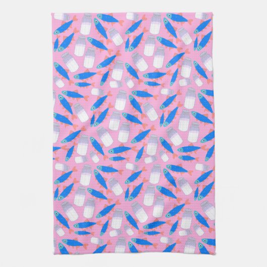 Fisch und Salz Geschirrtuch (Vertikal)