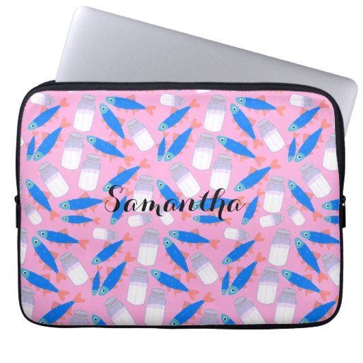 Fisch und Salz Laptopschutzhülle (Vorderseite)