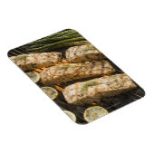 Fisch und Spargel, Grillgerichte Magnet (Rechte Seite)