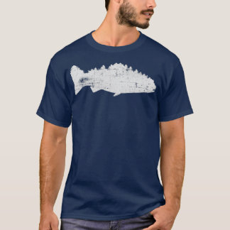 Fisch- und Waldfischerei für Männer Fische mit Rei T-Shirt