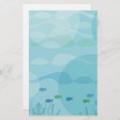 Fisch und Wasser Briefpapier (Vorne/Hinten)