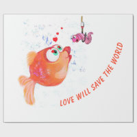 Fisch und Wurmwrapping Paper - Benutzerdefinierter