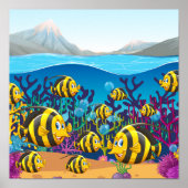 Fisch unter dem Meer Poster (Vorne)