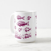 Fisch unter dem Trend nach Art des Wasserfischers Kaffeetasse (Vorderseite Links)
