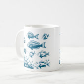 Fisch unter dem Trend nach Art des Wasserfischers Kaffeetasse (Vorderseite Links)