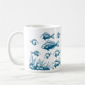 Fisch unter dem Trend nach Art des Wasserfischers Kaffeetasse (Links)