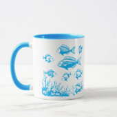 Fisch unter dem Trend nach Art des Wasserfischers Tasse (Links)