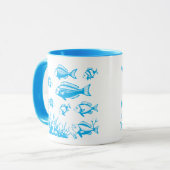 Fisch unter dem Trend nach Art des Wasserfischers Tasse (Vorderseite Links)