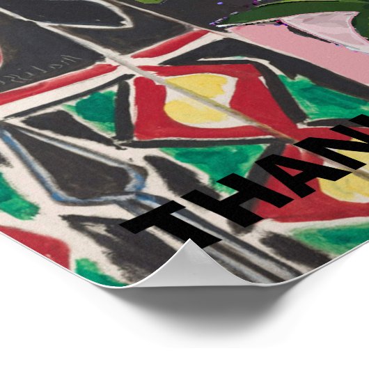 Fisch unter Fenster nach dem Matisse Poster (Ecke)