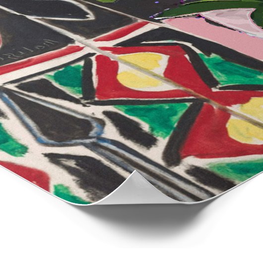 Fisch unter Fenster, nach Matisse Poster (Ecke)