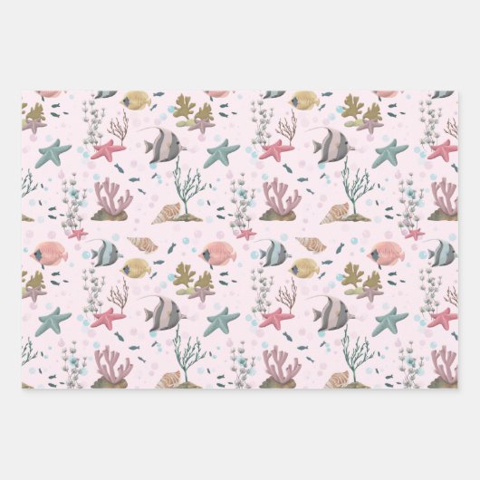 Fisch unter Meer Geschenkpapier Set (Vorderseite 3)