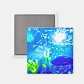 Fisch unter Meer Magnet (Vorderseite/Rückseite)
