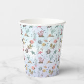 Fisch unter Meer Pappbecher (Rückseite)