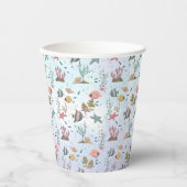 Fisch unter Meer Pappbecher (Vorderseite)