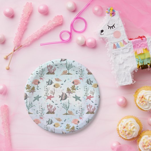 Fisch unter Meer Pappteller (Party)