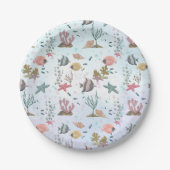 Fisch unter Meer Pappteller (Vorderseite)