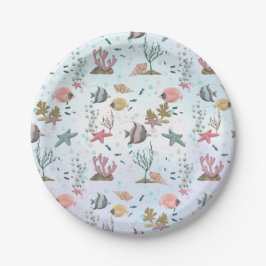 Fisch unter Meer Pappteller