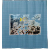 Fisch unter Wasser Duschvorhang (Vorderseite)