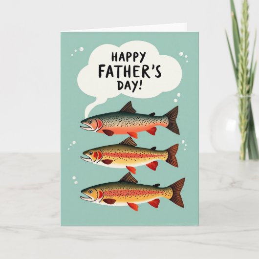 Fisch Vatertag Grußkarte Karte (Vorderseite)