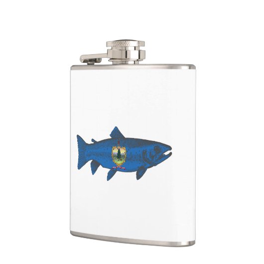 Fisch-Vermont-Flaggenforelle Flachmann (Links)