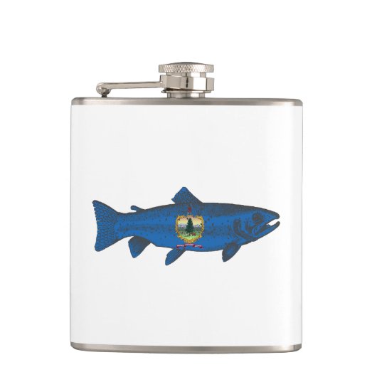 Fisch-Vermont-Flaggenforelle Flachmann (Vorderseite)