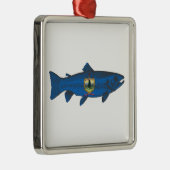 Fisch-Vermont-Flaggenforelle Ornament Aus Metall (Rechts)