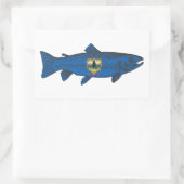 Fisch-Vermont-Flaggenforelle Rechteckiger Aufkleber (Tasche)