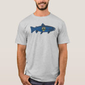 Fisch-Vermont-Flaggenforelle T-Shirt (Vorderseite)
