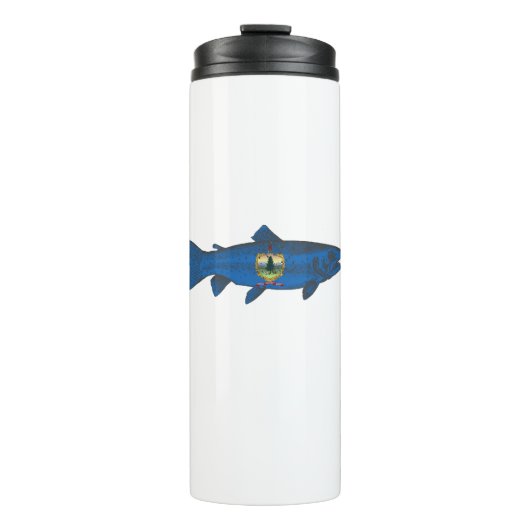 Fisch-Vermont-Flaggenforelle Thermosbecher (Vorderseite)