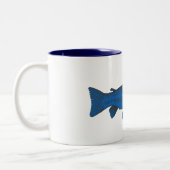 Fisch-Vermont-Flaggenforelle Zweifarbige Tasse (Links)